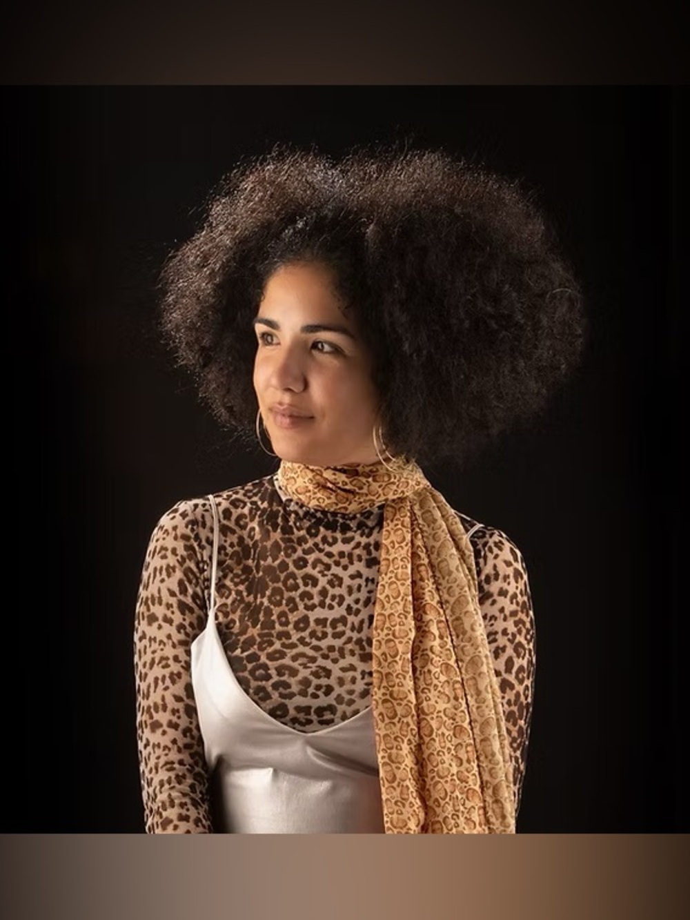 Betabrand Ruth Bader Ginsburg Leopard Print Scarf Wrap